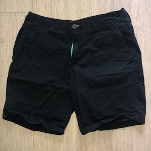 Men’s Modern Amusement Black Cotton Twill Shorts